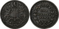 Inde britannique 1/4 Anna Victoria, Bombay, Cuivre -
