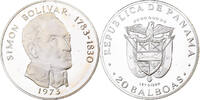 Panama 20 Balboas Franklin Mint, BE, Argent, KM:31 -