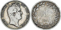 France 5 Francs Monnaie, Louis-Philippe, Paris, Argent -