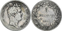 France 5 Francs Monnaie, Louis-Philippe, Marseille, Argent -