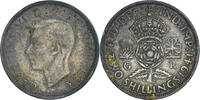 Grande-Bretagne Two Shillings Monnaie, George VI, Argent, KM:855 -