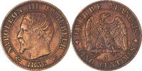 France 5 Centimes Monnaie, Napoleon III, Paris, Bronze -