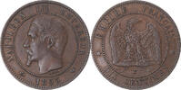 France 10 Centimes Monnaie, Napoleon III, Lille, Bronze -