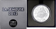 France 10 Euro Semeuse, 10 ans de l'Euro, BE, MDP, Argent -