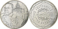 France 10 Euro Guyane, MDP, Argent -