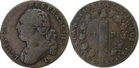 France 12 deniers françois Louis XVI, 12 deniers François, Lyon, Cuivre -