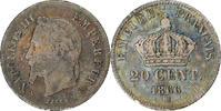 France 20 Centimes Napoléon III, Strasbourg, Argent -