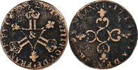 France 6 Deniers Louis XIV, Aix, Cuivre -