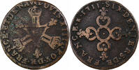 France 6 Deniers Louis XIV, La Rochelle, Cuivre -