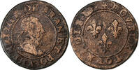France Double Tournois Henri III, Paris, Cuivre -