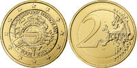 Allemagne 2 Euro 10 ans de l'Euro, Doré, Munich, Bimétallique -