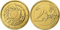 Finlande 2 Euro Drapeau de l'U.E., Doré, Vantaa, Bimétallique -