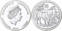 Australie Dollar Elizabeth II, L'année du cheval, Perth, BE, Argent -