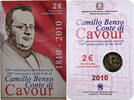 Italie 2 Euro Comte de Cavour, BU, Rome, Bimétallique -