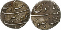 Empire moghol 1/2 Rupee Aurangzeb Alamgir, Surat, Argent -