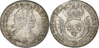 France 1/2 Ecu aux palmes Louis XIV, Paris, Réformé, Argent -