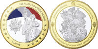 France Medaille Les Piliers de la République, Egalité, Cuivre doré -