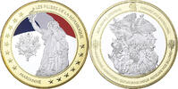 France Medaille Les piliers de la République, Marianne, Cuivre doré -