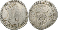 France Teston à la tête couronnée Henri II, Bayonne, Argent -