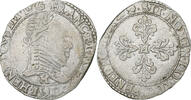 France 1/2 Franc au col plat Henri III, Toulouse, Argent -