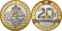France 20 Francs Mont Saint-Michel, MDP, BE, Bimetallic -