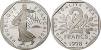 France 2 Francs Semeuse, MDP, BE, Nickel -