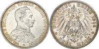 Royaume de Prusse 3 Mark Guillaume II, Berlin, Argent, KM:538 -