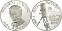 France 100 Francs Yves Montand, Centenaire du Cinéma, MDP, BE, Argent -
