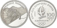 France 100 Francs Albertville - Ski de descente, MDP, BE, Argent -