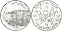 France 100 Francs-15 Ecus Magere Brug, Amsterdam, MDP, BE, Argent -