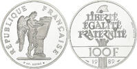 France 100 Francs Droits de l'Homme, MDP, BE, Argent, KM:970a -