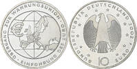 Allemagne 10 Euro Introduction de l'euro, Stuttgart, Argent, KM:215 -