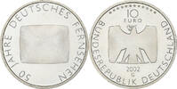 Allemagne 10 Euro Télévision allemande, Karlsruhe, Argent, KM:219 -