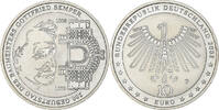 Allemagne 10 Euro Gottfried Semper, Karlsruhe, Argent, KM:227 -