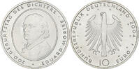 Allemagne 10 Euro Eduard Mörike, Stuttgart, Argent, KM:233 -