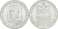 Allemagne 10 Euro Bertha von Suttner, Stuttgart, Argent, KM:242 -