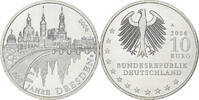 Allemagne 10 Euro 800 and de Dresde, Berlin, Argent, KM:246 -