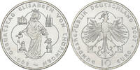 Allemagne 10 Euro Elisabeth von Thüringen, Berlin, Argent, KM:268 -