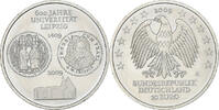 Allemagne 10 Euro Université de Leipzig, Berlin, Argent, KM:282 -