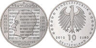 Allemagne 10 Euro Konrad Zuse, Karlsruhe, Argent, KM:289 -