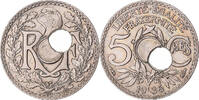 France 5 Centimes Lindauer, Paris, Trou Décentré, Cupro-nickel -