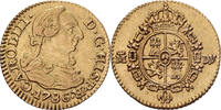 Espagne 1/2 Escudo Charles III, Madrid, Or, KM:425 -