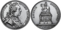 France Medaille Louis XV, Statue équestre place Louis XV, Bronze argenté -