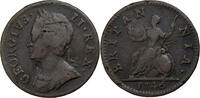 Royaume-Uni Farthing George II, 1 Farthing, Londres, Cuivre, KM:581.2 -