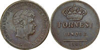 Royaume des Deux-Siciles 5 Tornesi Ferdinand II, Naples, Cuivre -