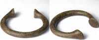 États de l'Afrique de l'Ouest Manilla XIXè siècle, Bracelet, Bronze -