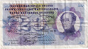 Suisse 20 Franken Billet, 1974-02-07, KM:46v -