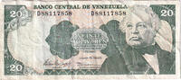 Venezuela 20 Bolivares Billet, 1995-06-05, KM:63e -
