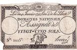France 25 Sols SERIE 1025, Fayette:ASS.25A, KM:A55 -