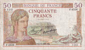 France 50 Francs Cérès, P.4336, Fayette:17.25, KM:81 -
